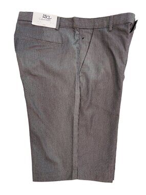 Calvin Klein Mens Striped Gray Shorts size 30W 100% Cotton Preppy style golf Sma